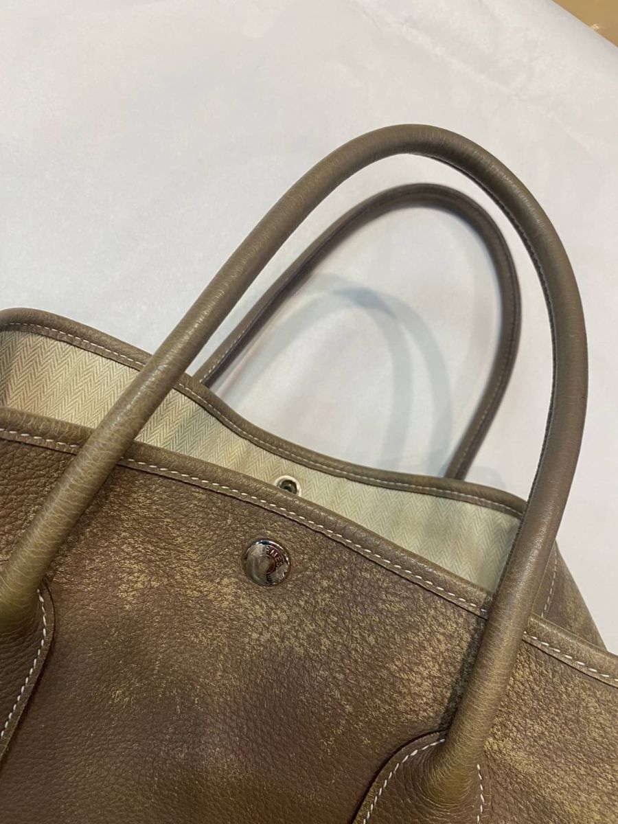 Hermès Garden Party 大象灰托特 處理前